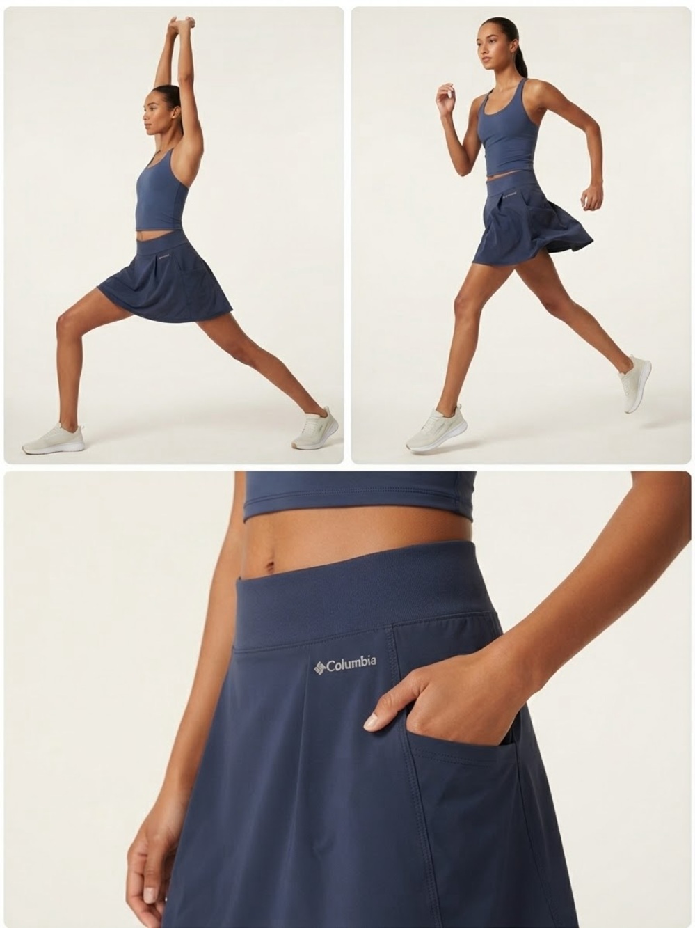NWT Columbia Women's Navy Athletic Skirt with Pockets Size S